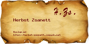 Herbst Zsanett névjegykártya